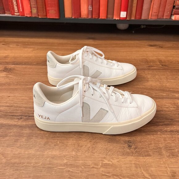 Veja Classic White Leather Campo Sneaker Sz M 8/ W 10 - Picture 7 of 14